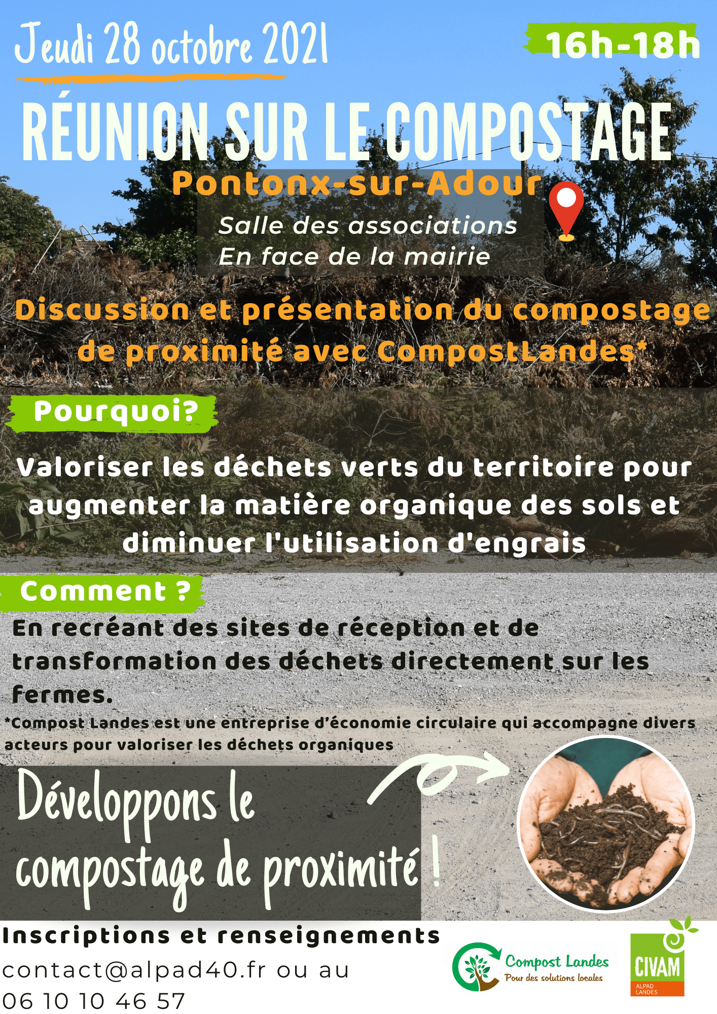 Affiche Réunion compostage de proximité min