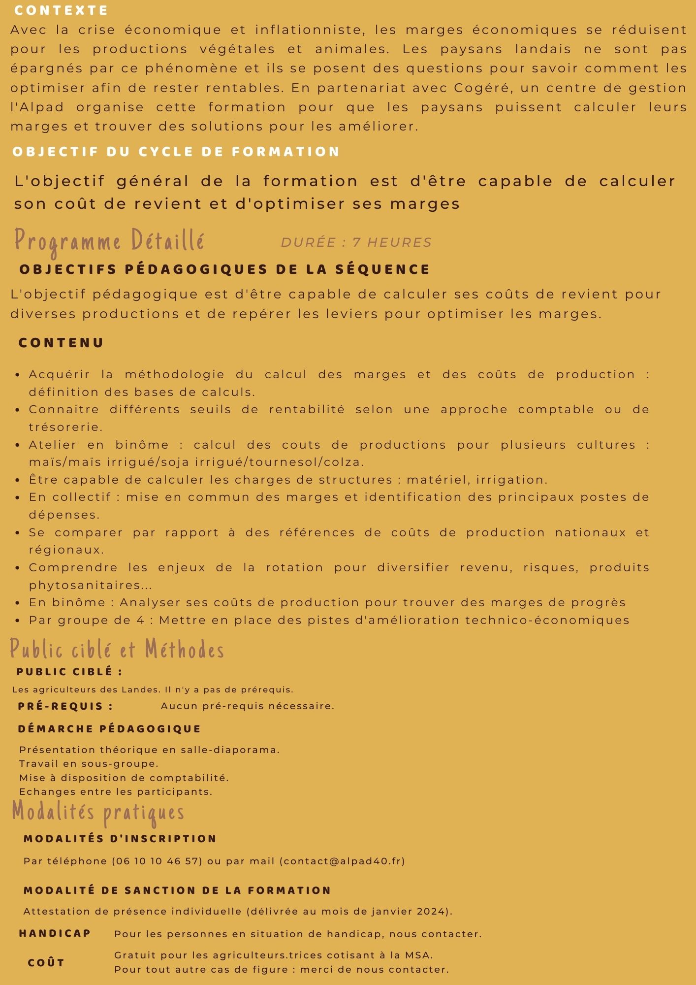 cout de revient 1